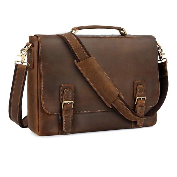Katee Other - NWT Kattee Leather Briefcase Laptop Messenger Bag